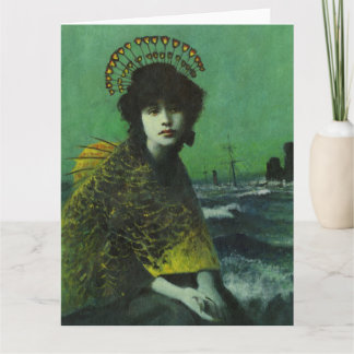 Melancholik Siren Hälsning Card Kort