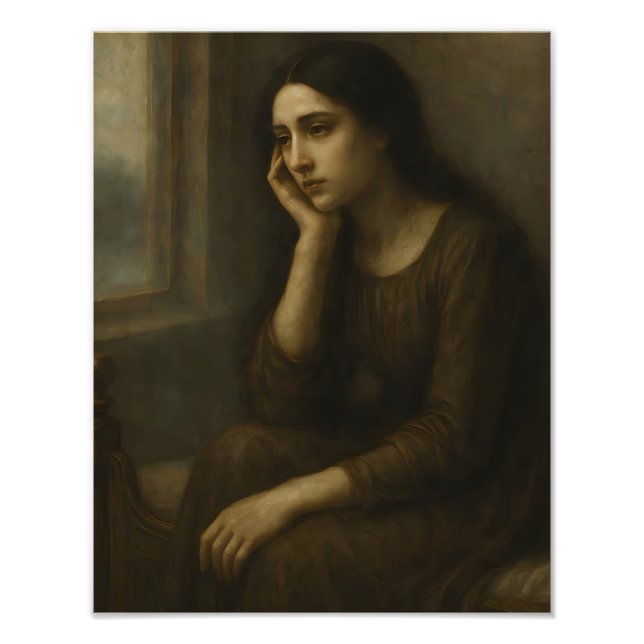 Melancholisk reflektion - tidslös klassisk portal fototryck (Framsidan)