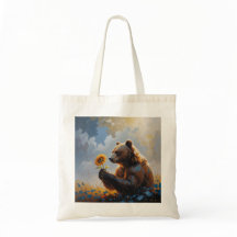 Melancholiskt Bear Oljemålning | Dreamlike Art