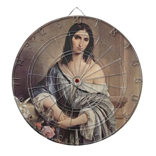 Melancholthoughts (av Francesco Hayez) Darttavla (Framsidan)