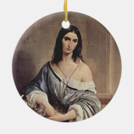 Melancholthoughts (av Francesco Hayez) Julgransprydnad Keramik