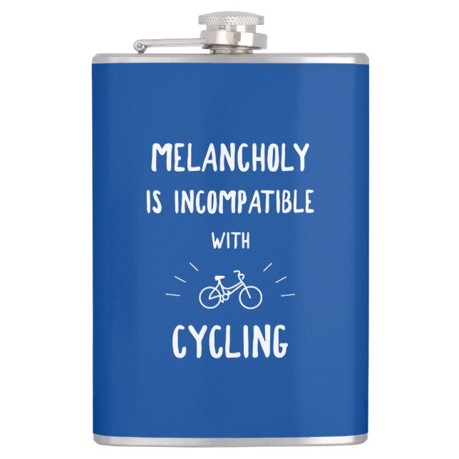 Melancholy är inkompatibel med cykling fickplunta (Framsidan)