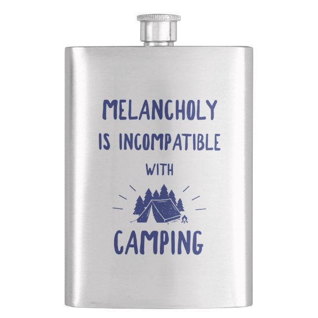 Melancholy är inte kompatibelt med camping fickplunta (Framsidan)