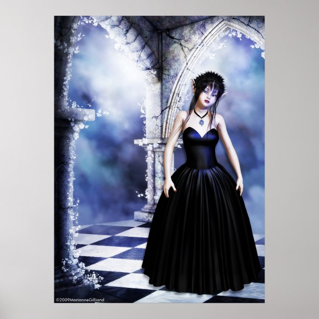 Melancholy Day Dreams Gothic Art Poster (Framsidan)