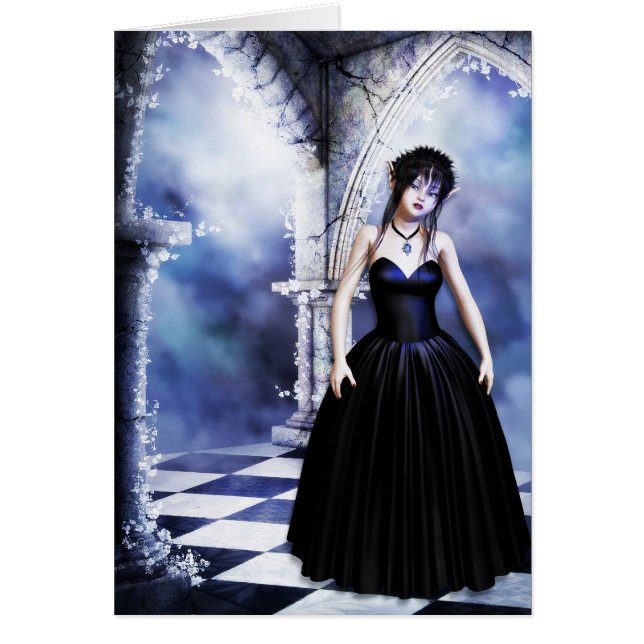 Melancholy Day Dreams Gothic Card Hälsningskort (Framsidan)