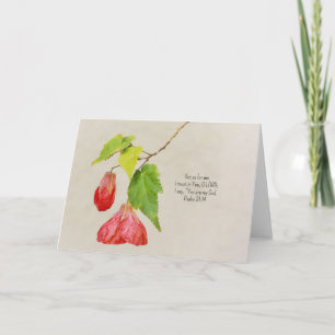 Melancholy Flowers och Scripture Art Note Card Kort