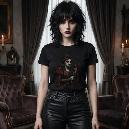 Melancholy Queen Gothic Dark Fantasy Portrait T Shirt