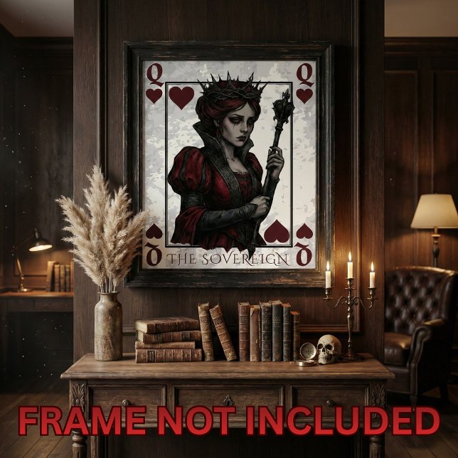 Melancholy Queen of Hearts Gothic Dark Fantasy Poster (Skapare uppladdad)