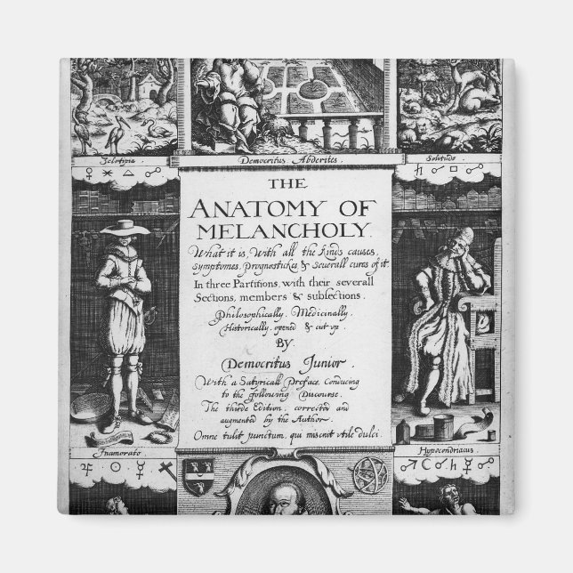 Melancholys anatomi magnet (Framsidan)