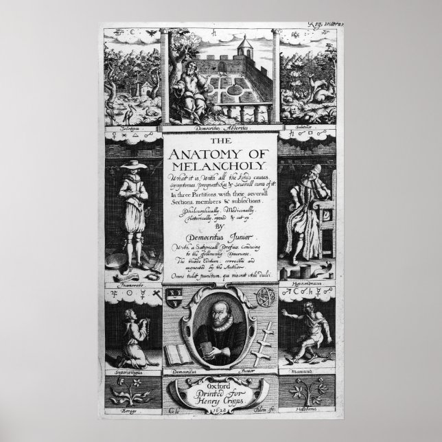 Melancholys anatomi poster (Framsidan)