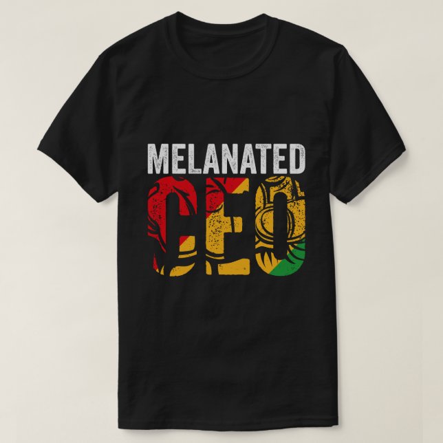 Melanerad CEO-design för Women Manar Black Busines T Shirt (Design framsida)