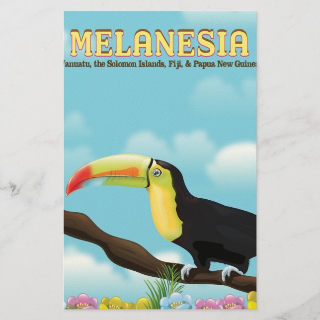 Melanesia Toucan-reseaffisch Brevpapper (Framsida)