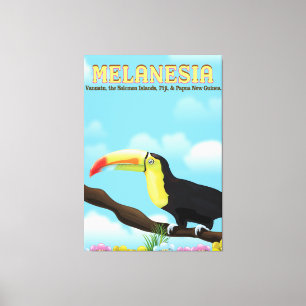 Melanesia Toucan-reseaffisch Canvastryck