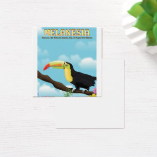 Melanesia Toucan-reseaffisch Fyrkantigt Visitkort