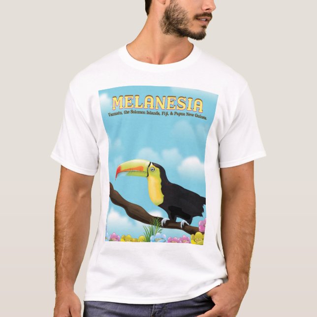 Melanesia Toucan-reseaffisch T-shirt (Framsida)