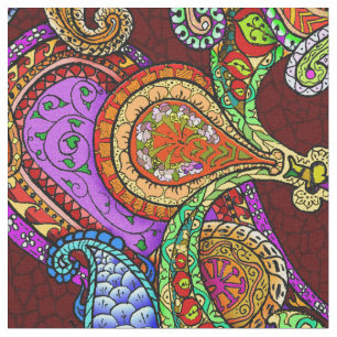 Melange stora paisley tyg