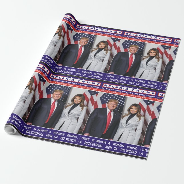 MELANIA GIFT WRAPPING ROLL PRESENTPAPPER (Utrullad)