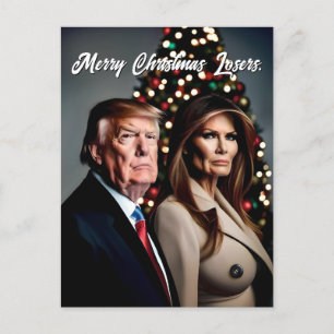 Melania och Donald Trump God jul Vykort