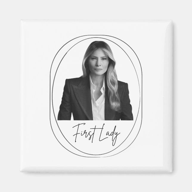 Melania Trump 2025 First Dam Inauguration Photo M Magnet (Framsidan)