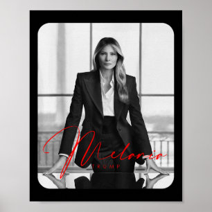 Melania Trump 2025 Första Dam-installationfoto Poster