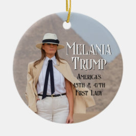 Melania Trump 47:e första Dam 2024-jul Julgransprydnad Keramik
