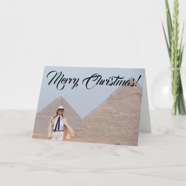 Melania Trump Egypten Pyramid God jul Helgkort (Framsida)