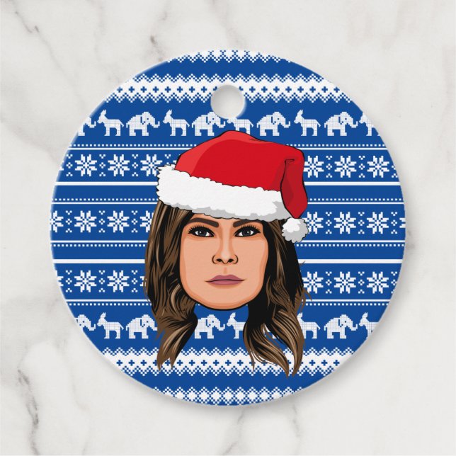 MELANIA TRUMP-jul Gåvor Etiketter (Framsida)