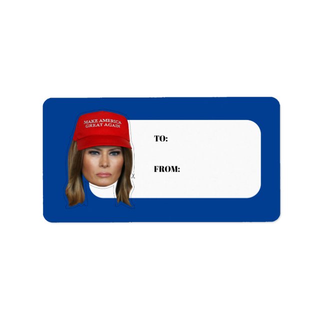 Melania Trump MAGA-jul Adressetikett (Framsidan)