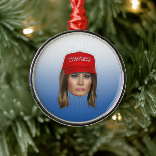 Melania Trump MAGA-jul Julgransprydnad Metall
