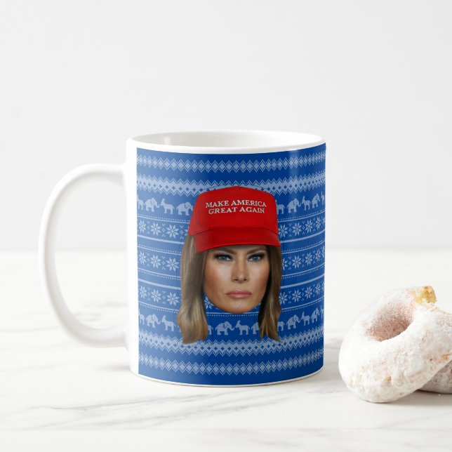 Melania Trump MAGA-jul Kaffemugg (Med munk)