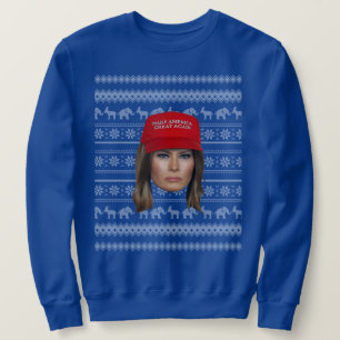 Melania Trump MAGA-jul Lång Ärmad Tröja