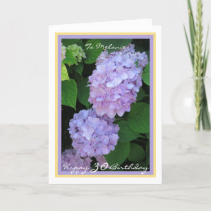 Melanie Hydrangeas Modern Golden Ram Kort