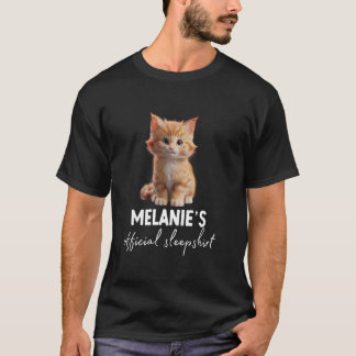 MELANIE:s Officiell Cat Sleepshirt Pajama T Shirt