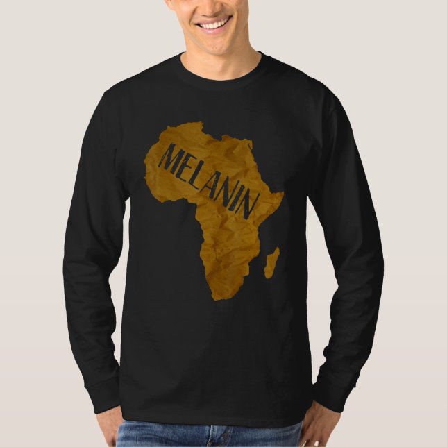 Melanin Africa Shape ~ Black Pride African America T Shirt (Framsida)