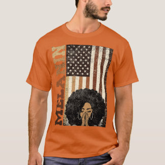 Melanin African American Flagga T Shirt