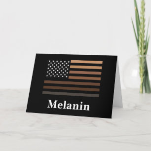 Melanin African American USA flagga Black History Kort