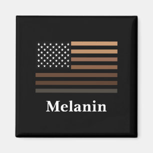 Melanin African American USA flagga Black History Magnet