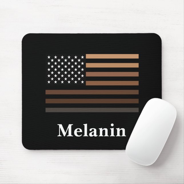 Melanin African American USA flagga Black History Musmatta (Med mus)
