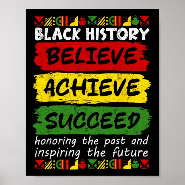 Melanin African Black History Month Tro Achiev Poster (Framsidan)