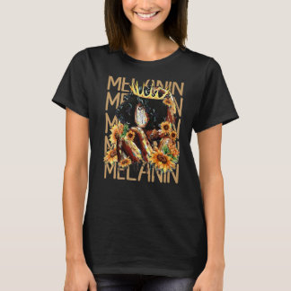 Melanin Afro Natural Hair Queen Cute Black Girl Mo T Shirt
