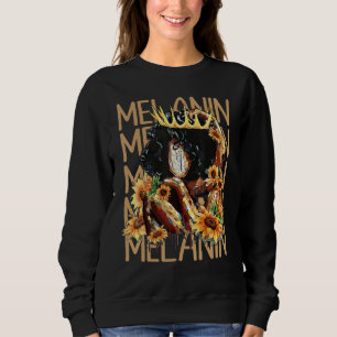 Melanin Afro Naturligt Hår Drottning Söt Svart Tje T Shirt