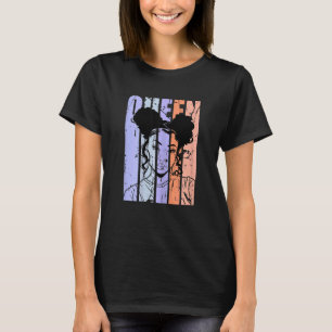 Melanin Afro Puffs Queen Natural Hair African Amer T Shirt
