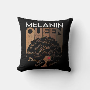 Melanin Afro Queen Ord Art Kudde