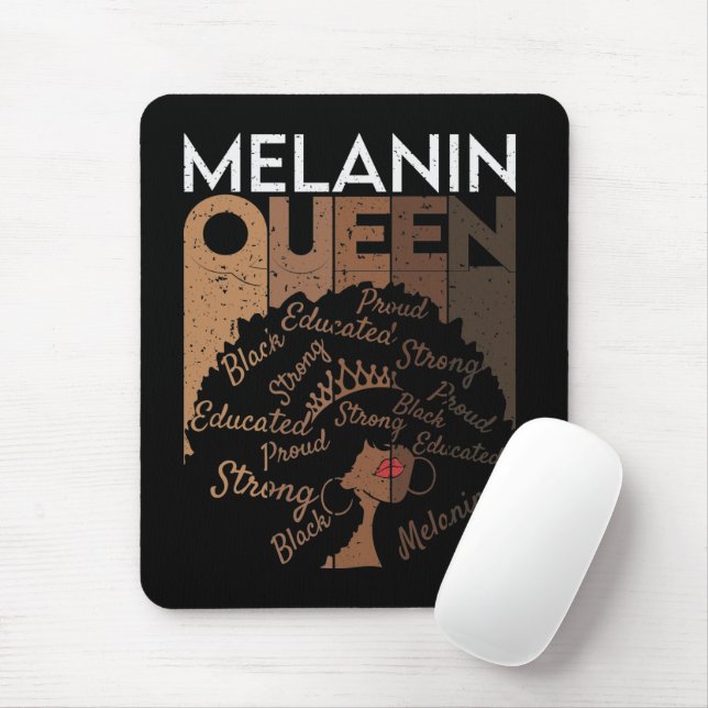 Melanin Afro Queen Ord Art Musmatta (Med mus)
