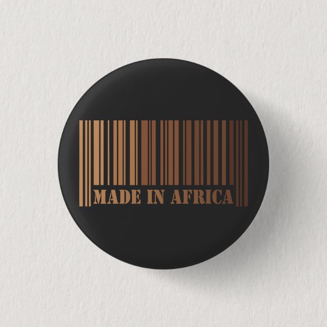 Melanin Barcode Design Proudly Made in Afrika Knapp (Framsida)