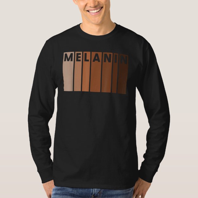 Melanin Black Pride Afro Queen King Gifts African  T Shirt (Framsida)