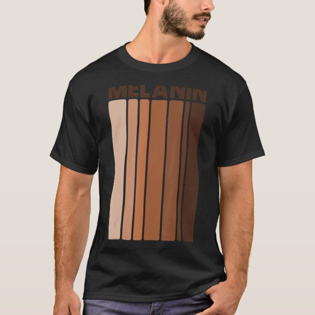 Melanin Black Pride Afro Queen Kung presenterar Af T Shirt (Framsida)