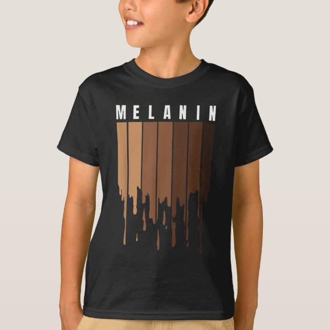 Melanin Black pride BLM Black History Month Queen T Shirt (Framsida)