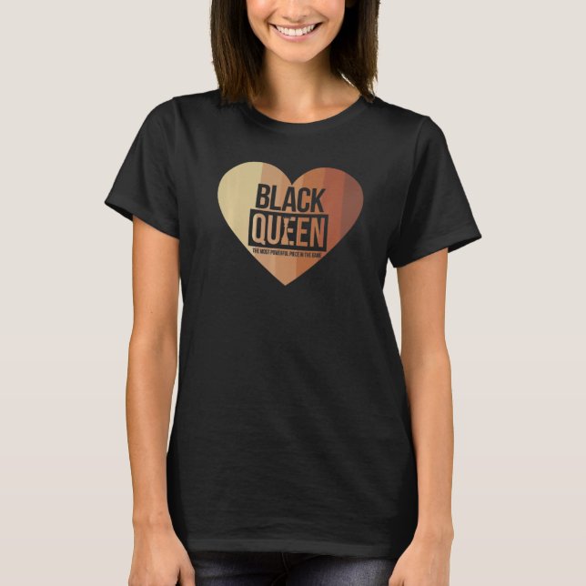 Melanin Black Queen är den mäktigaste Biet i T Shirt (Framsida)