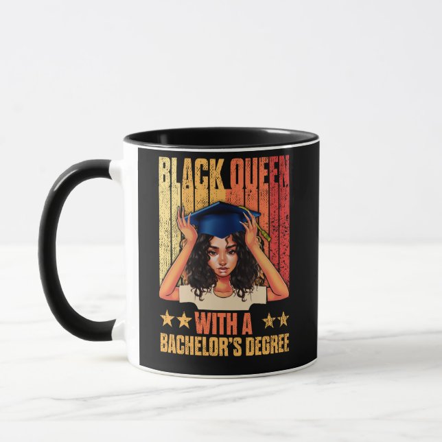 Melanin Black Queen Bachelors grad 2022 Mugg (Vänster)